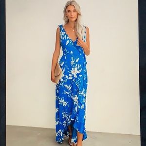 Vici High-Low Wrap Maxi Dress